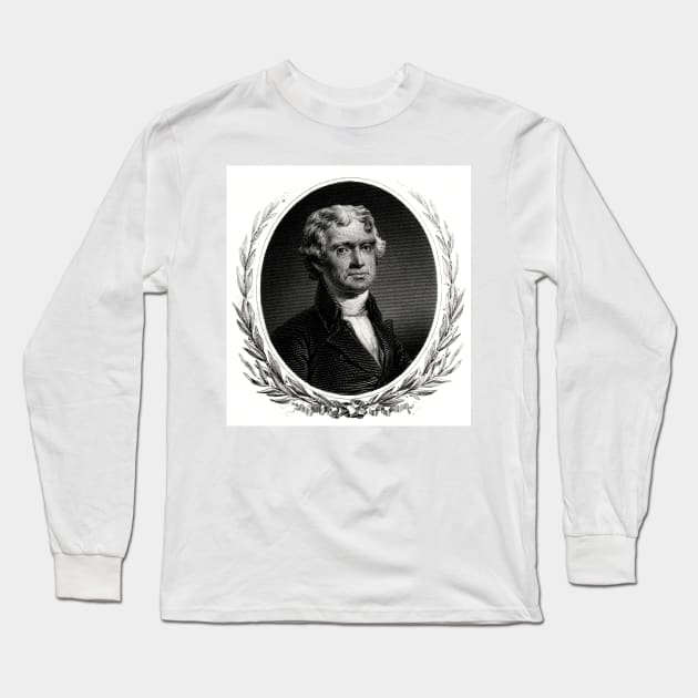 Thomas Jefferson Long Sleeve T-Shirt by truthtopower